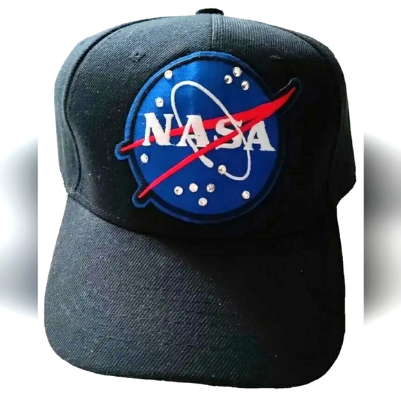 NEW *NASA* Baseball Cap w/Crystals! Black Hat. Science. Space, Galaxy, Heavens. - Picture 1 of 7